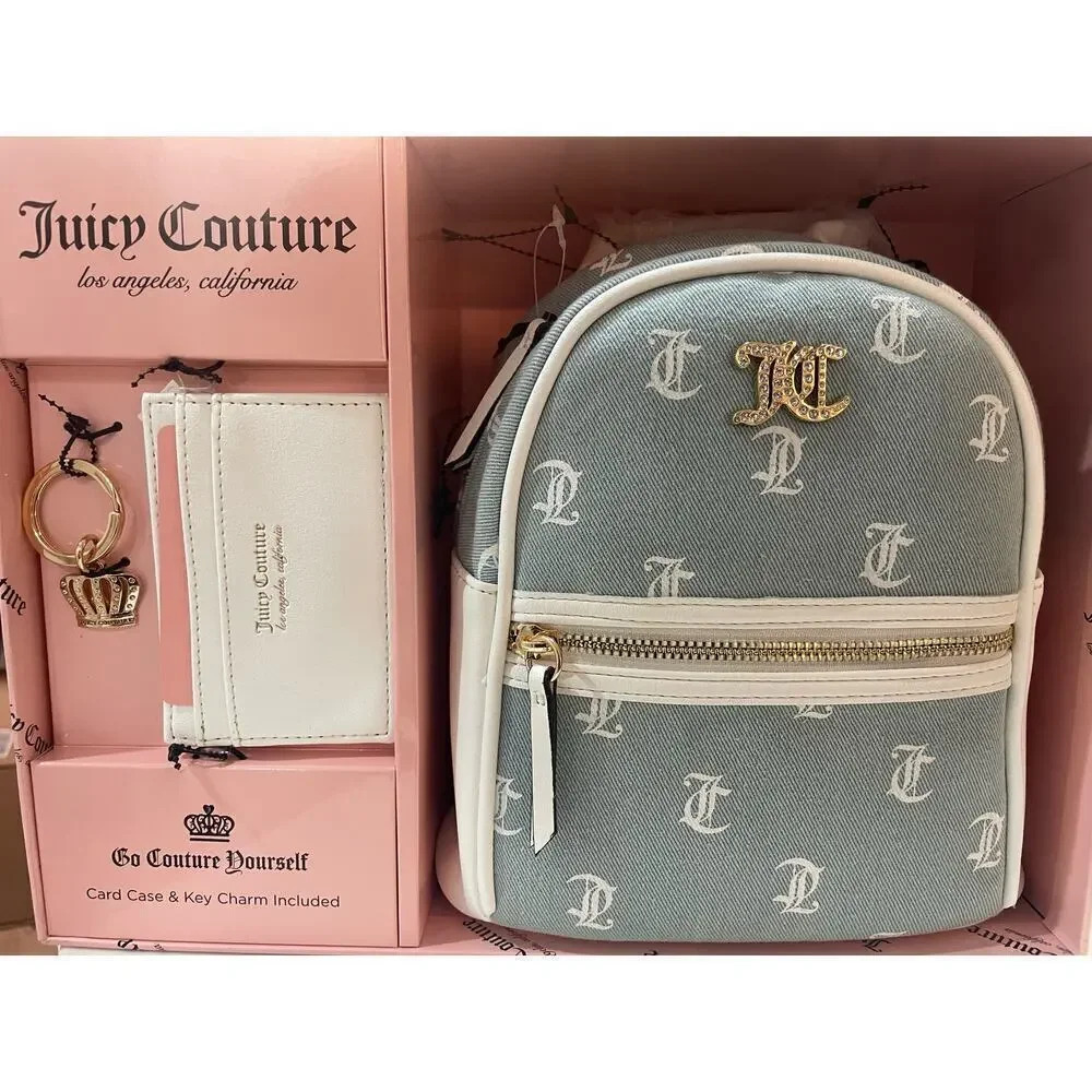 Juicy denim backpack wallet set